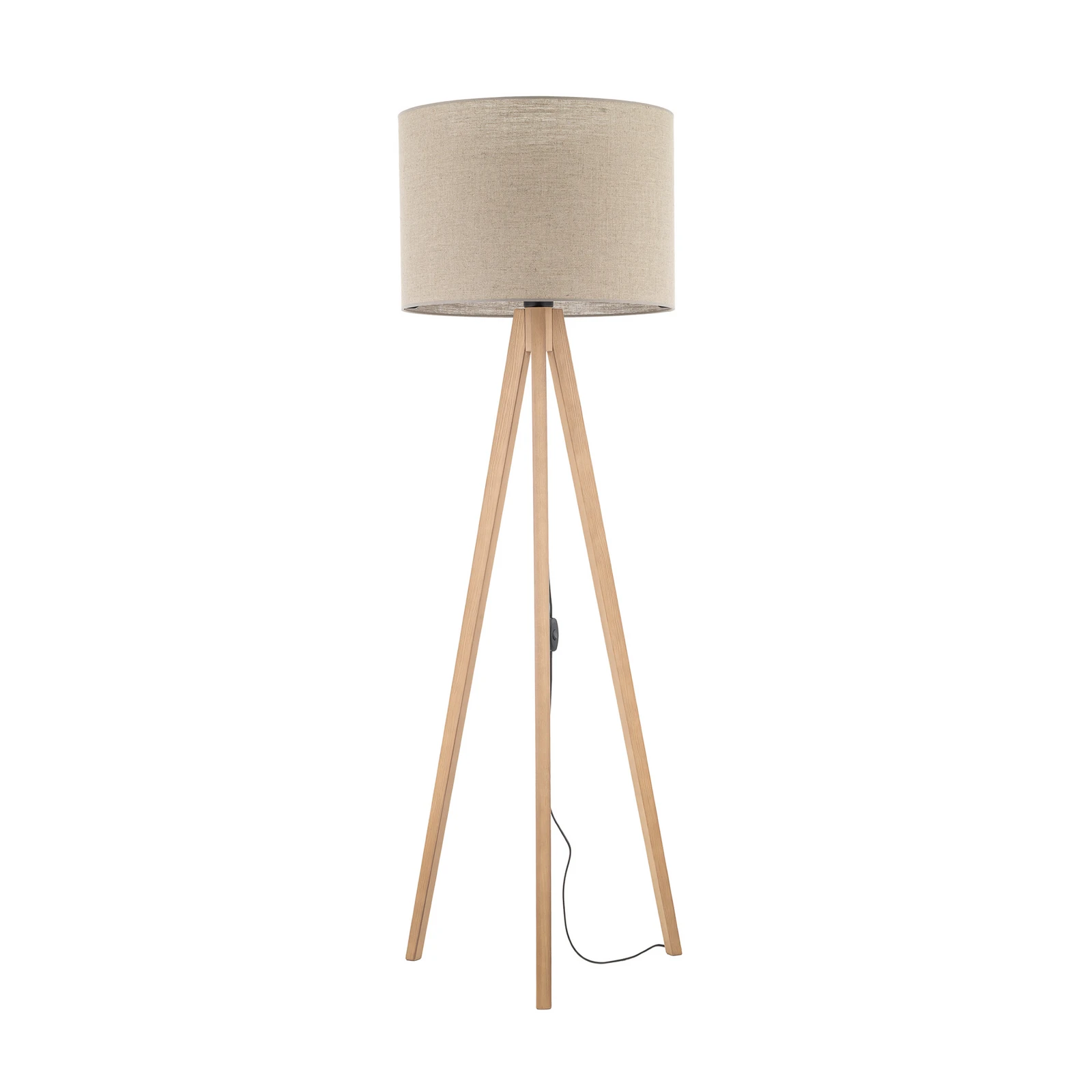 Φωτιστικό δαπέδου Grand, μπεζ/πεύκο, ύψος 145 cm, E27