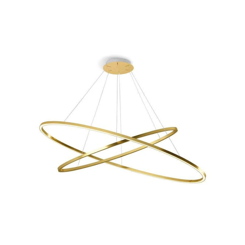 Nemo - Ellisse Double Suspension Painted Gold  Lighting