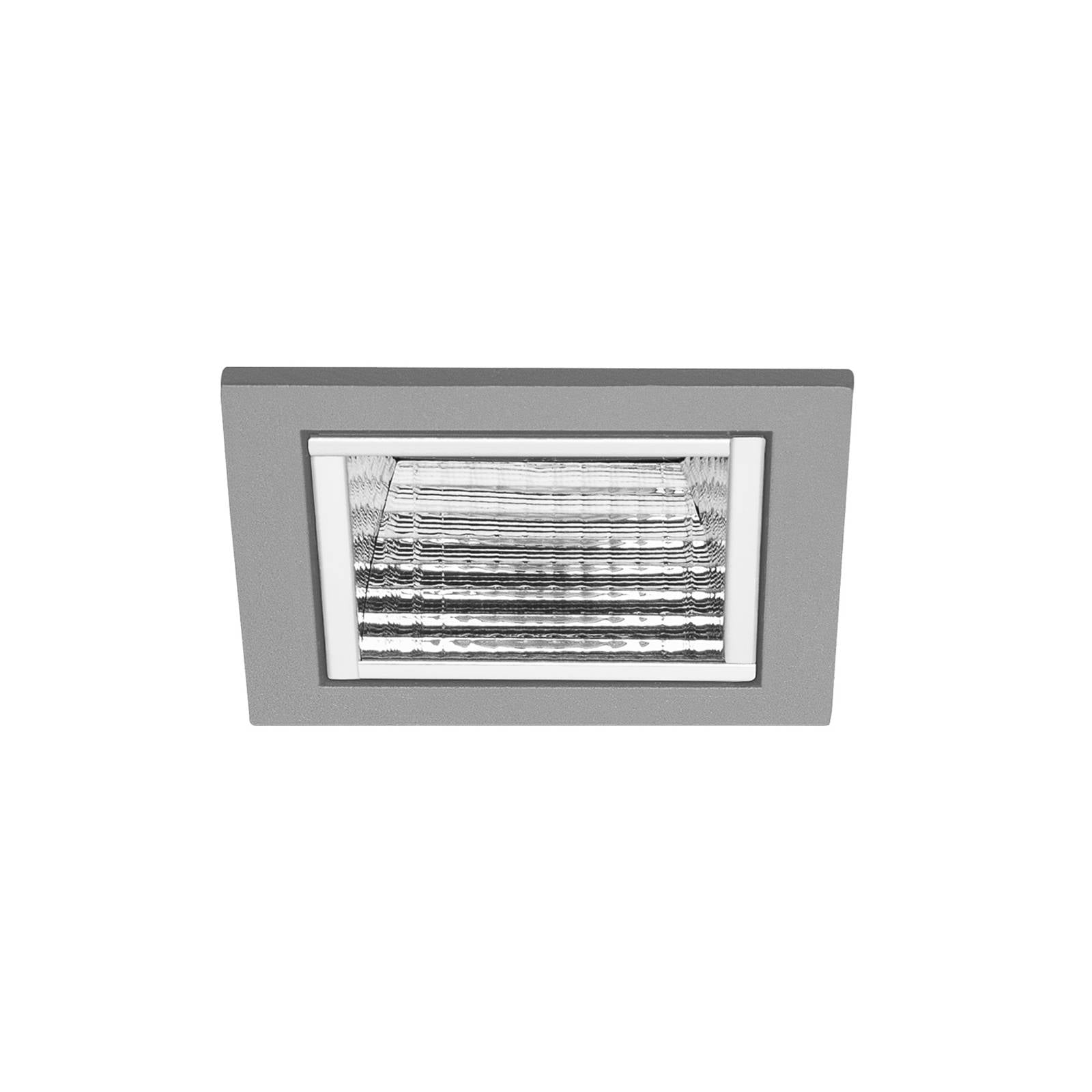 BRUMBERG Apollo Micro, facettiert, eckig, 3.000 K, silber