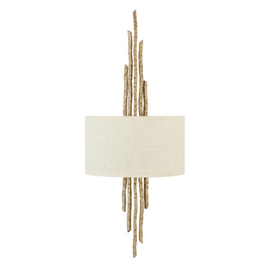 Wandleuchte Spyre, weiß/creme-gold