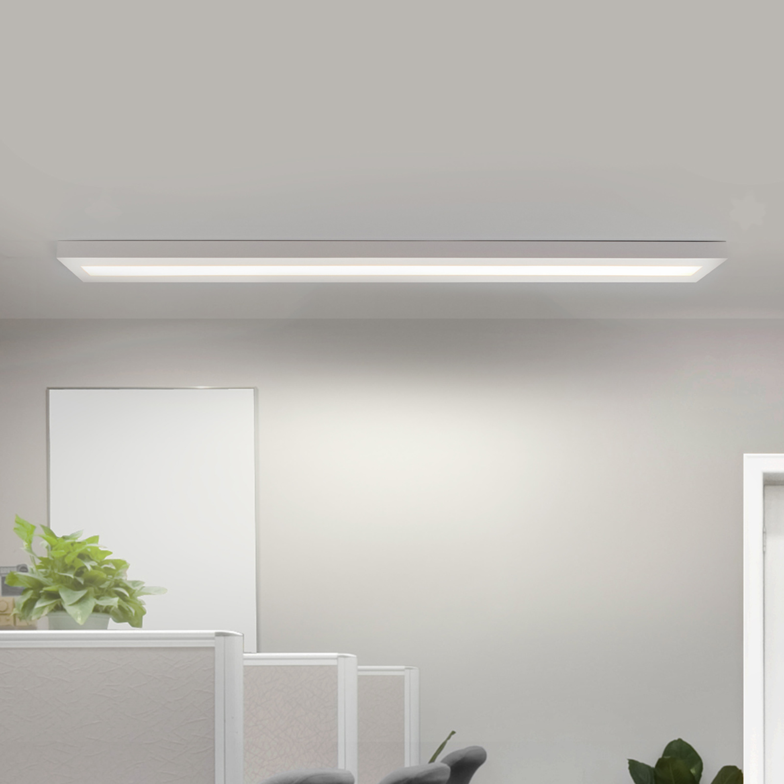 Elongated LED light 36 W white, VDU workstation