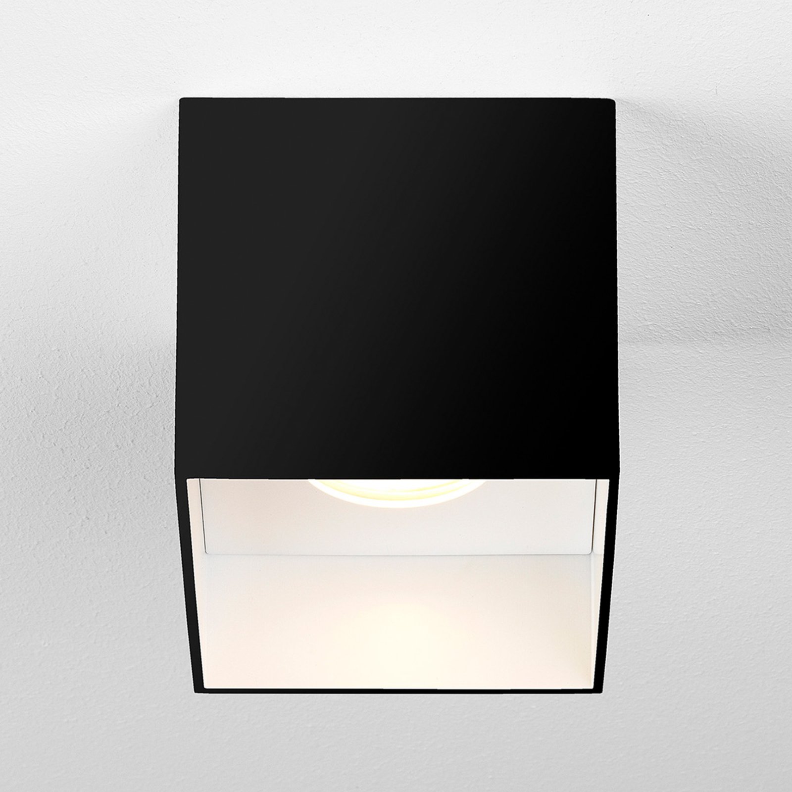 Astro Osca Square LED ceiling light black, for Living / Dining Room, aluminium, 7.8 W, energy efficiency: A, L: 8 cm, W: 8 cm, H: 8 cm