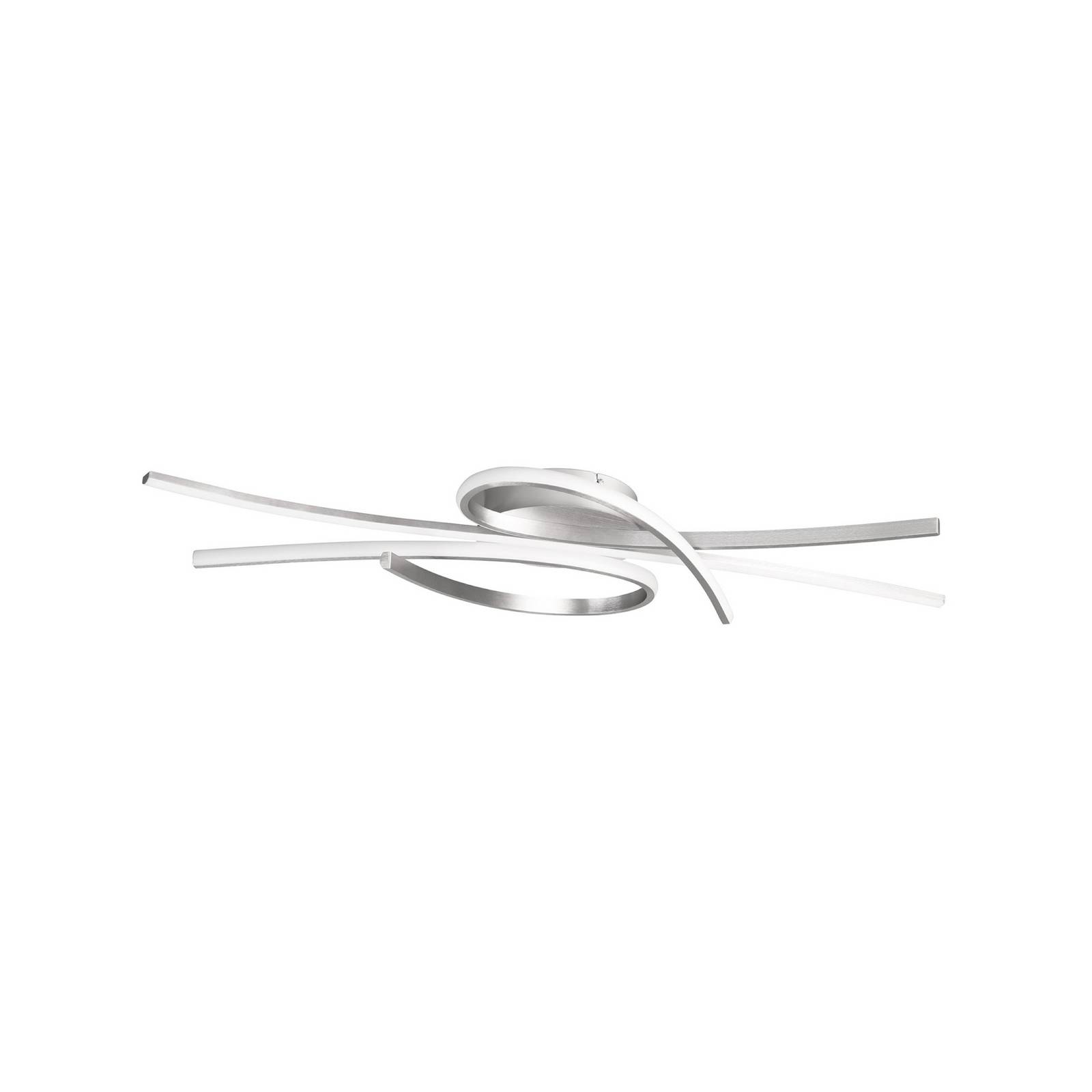 FISCHER & HONSEL Plafonnier LED Biba, couleur nickel, longueur 100 cm, métal CCT