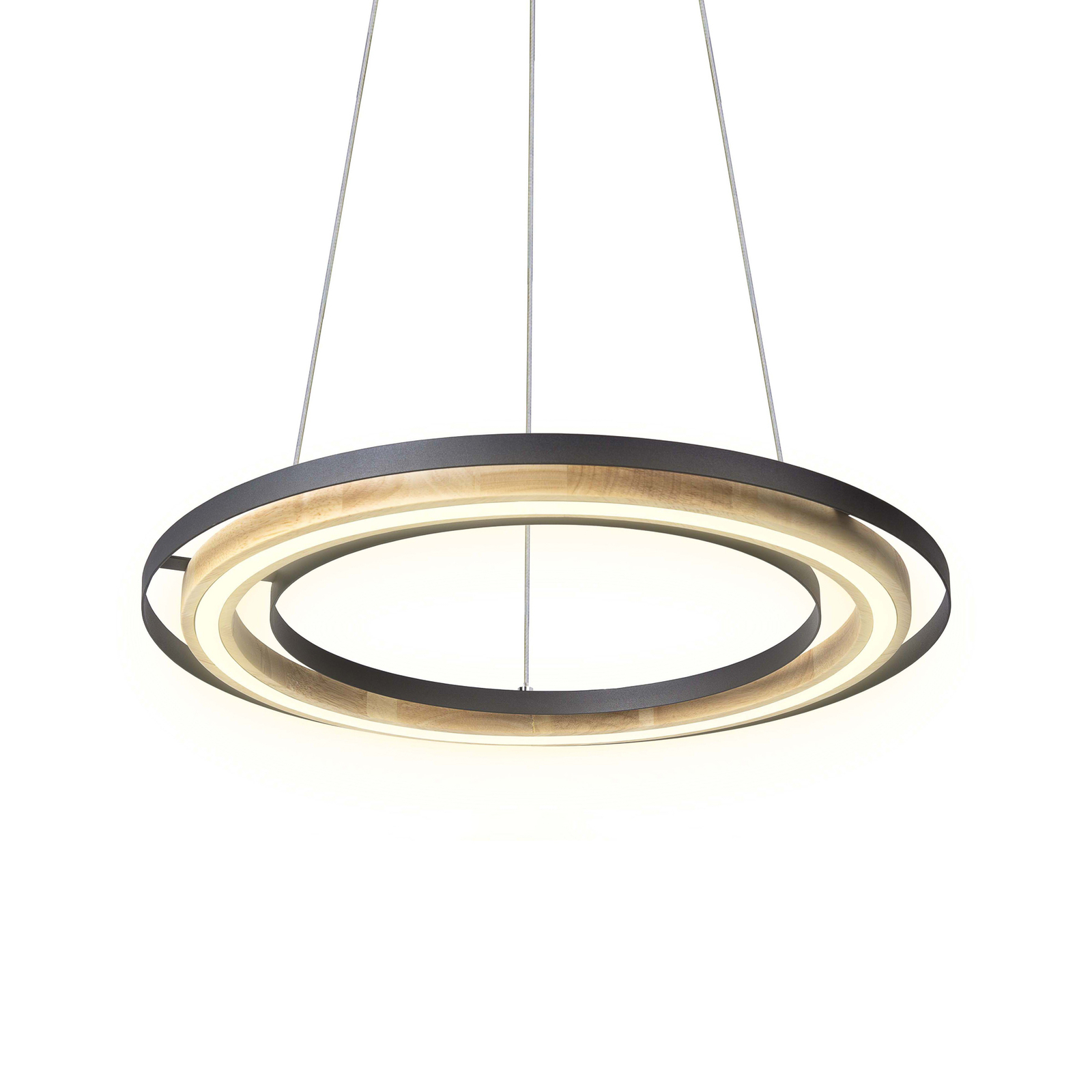 LED висяща лампа Rilas с пръстеновиден абажур, единична лампа