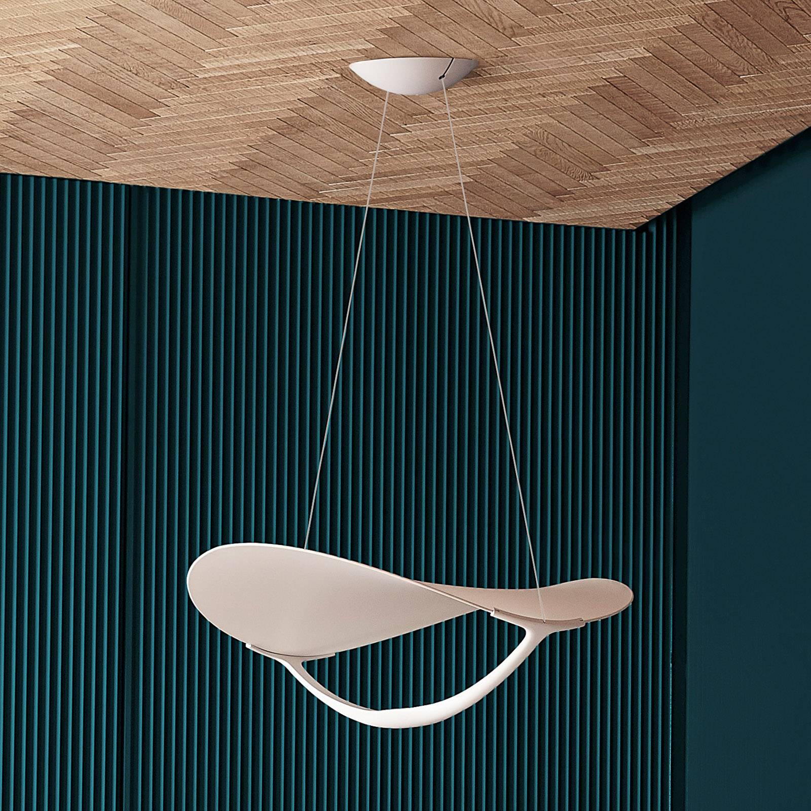 FOSCARINI Foscarini MyLight Plena LED pendant light, for Living / Dining Room, plastic, aluminium, 32 W, energy efficiency: A+, L: 70 cm, W: 69 cm, H: 27 cm