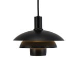 Dyberg Larsen Candeeiro suspenso Morph, preto, Ø 21 cm, metal