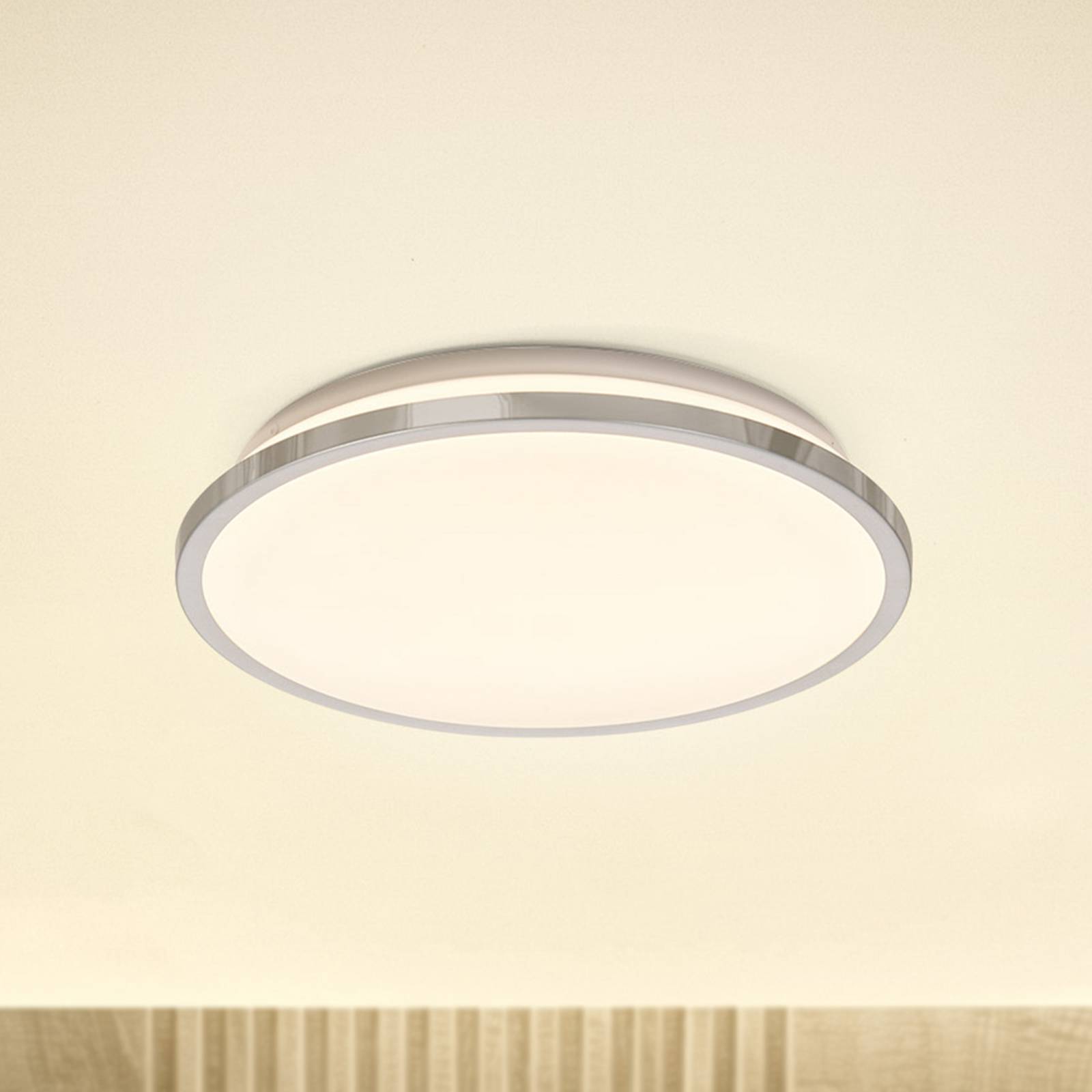 OSRAM LED-Deckenleuchte BATHROOM, chrom, Ø 30 cm, IP44, CCT günstig online kaufen