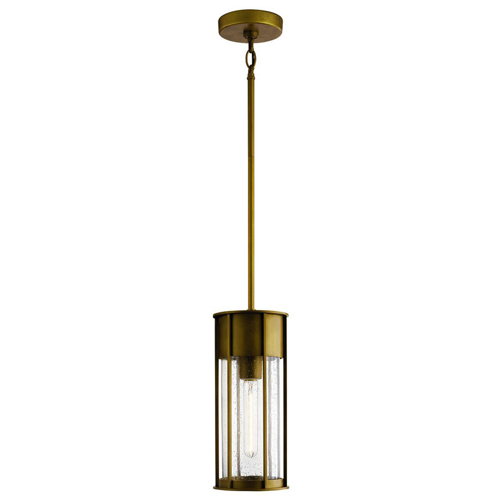 Udendørs hængelampe Camillo, messingfarvet, aluminium, glas, E27