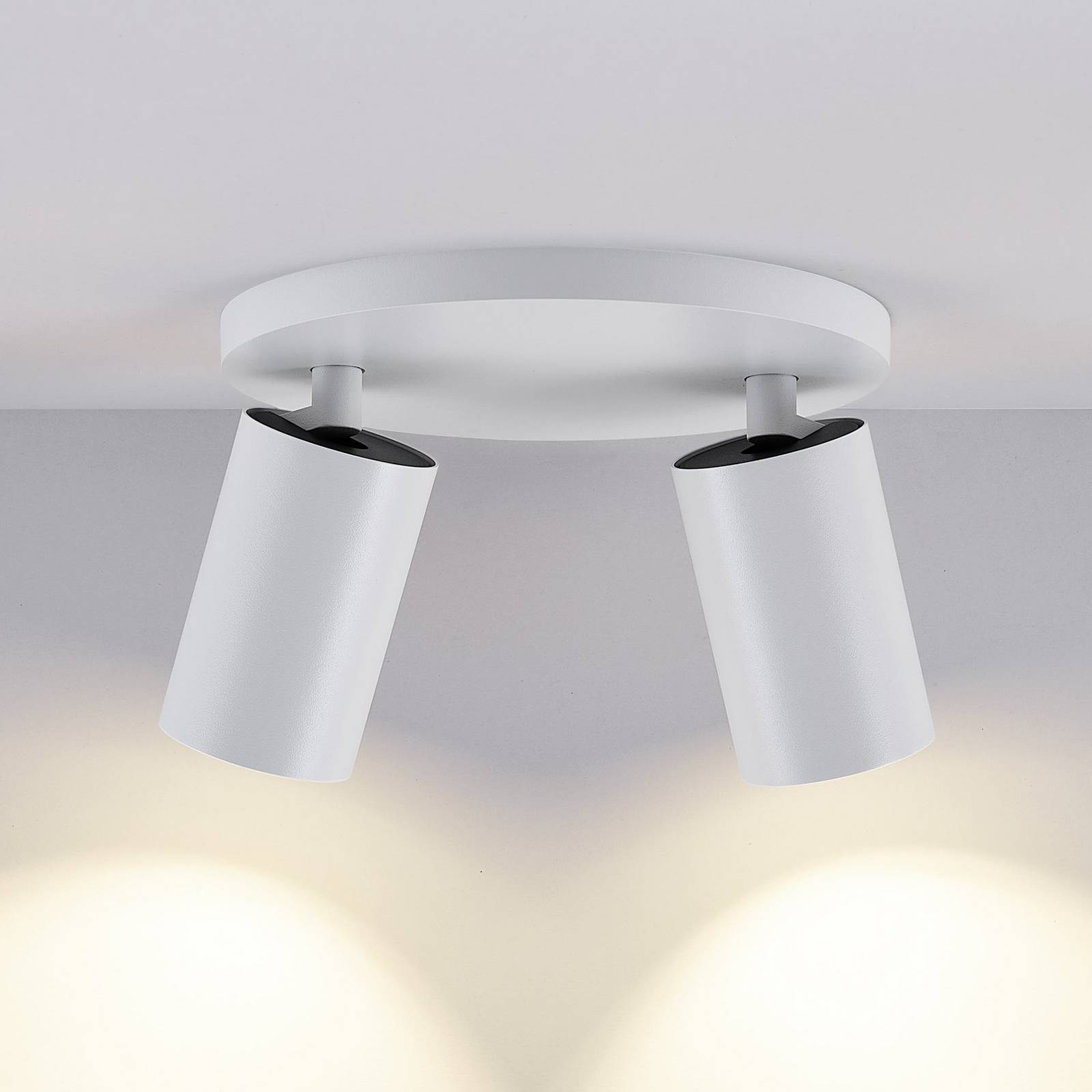Deckenspot CAN TILT, weiß, Ø 20 cm, 2-flammig, Metall, GU10 günstig online kaufen