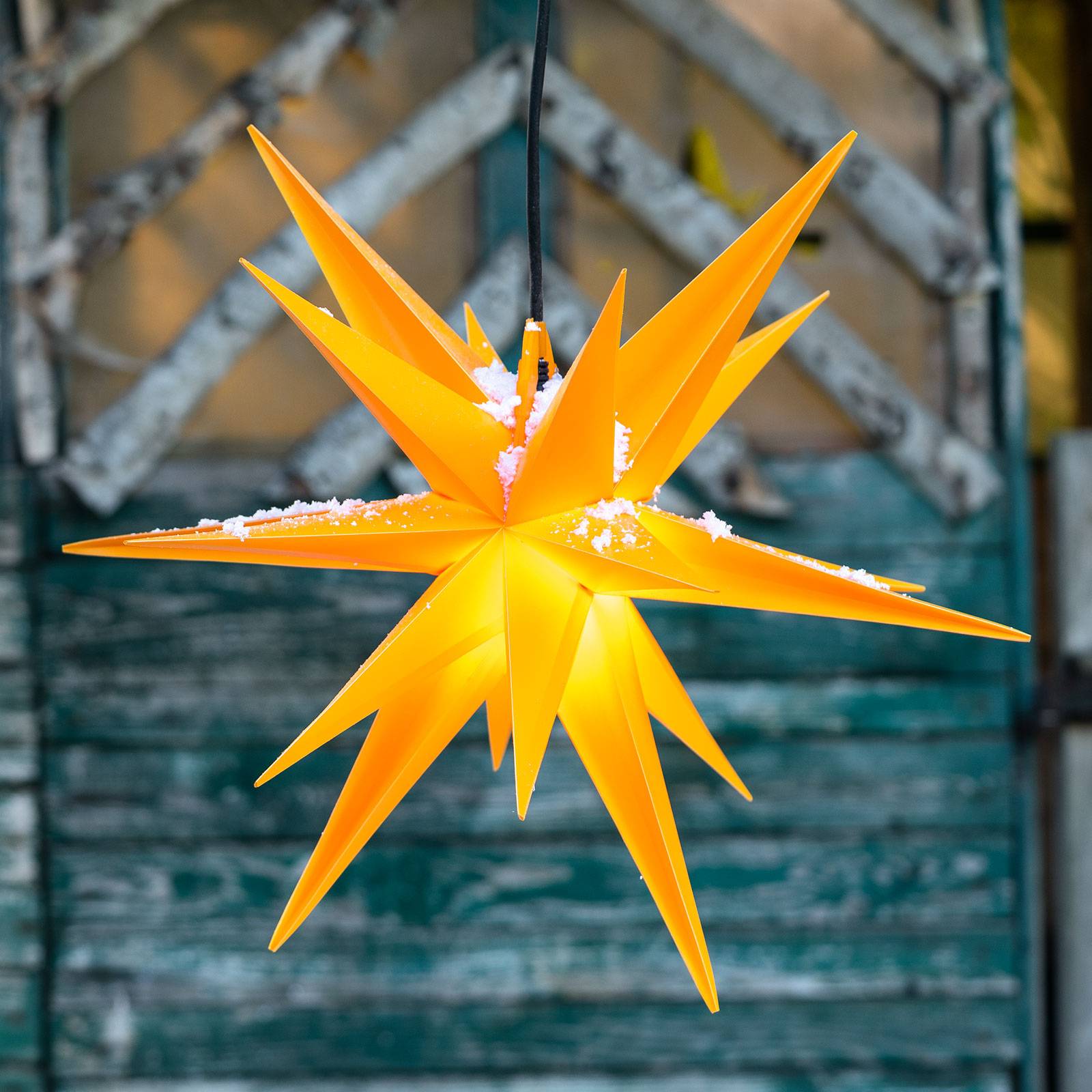 STERNTALER Stjärna Ganesha 18-taggig för utomhusbruk, gul