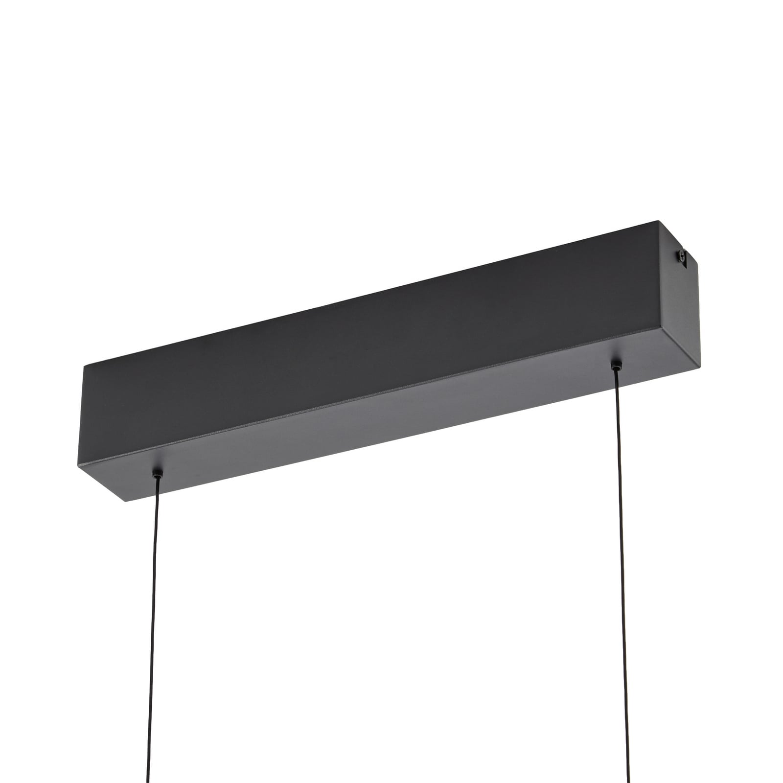 Quitani LED-Hängelampe Lisene, eiche/schwarz CCT 117cm dim.