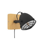 Lubų prožektorius "Gatebeck", medis/juoda, medis