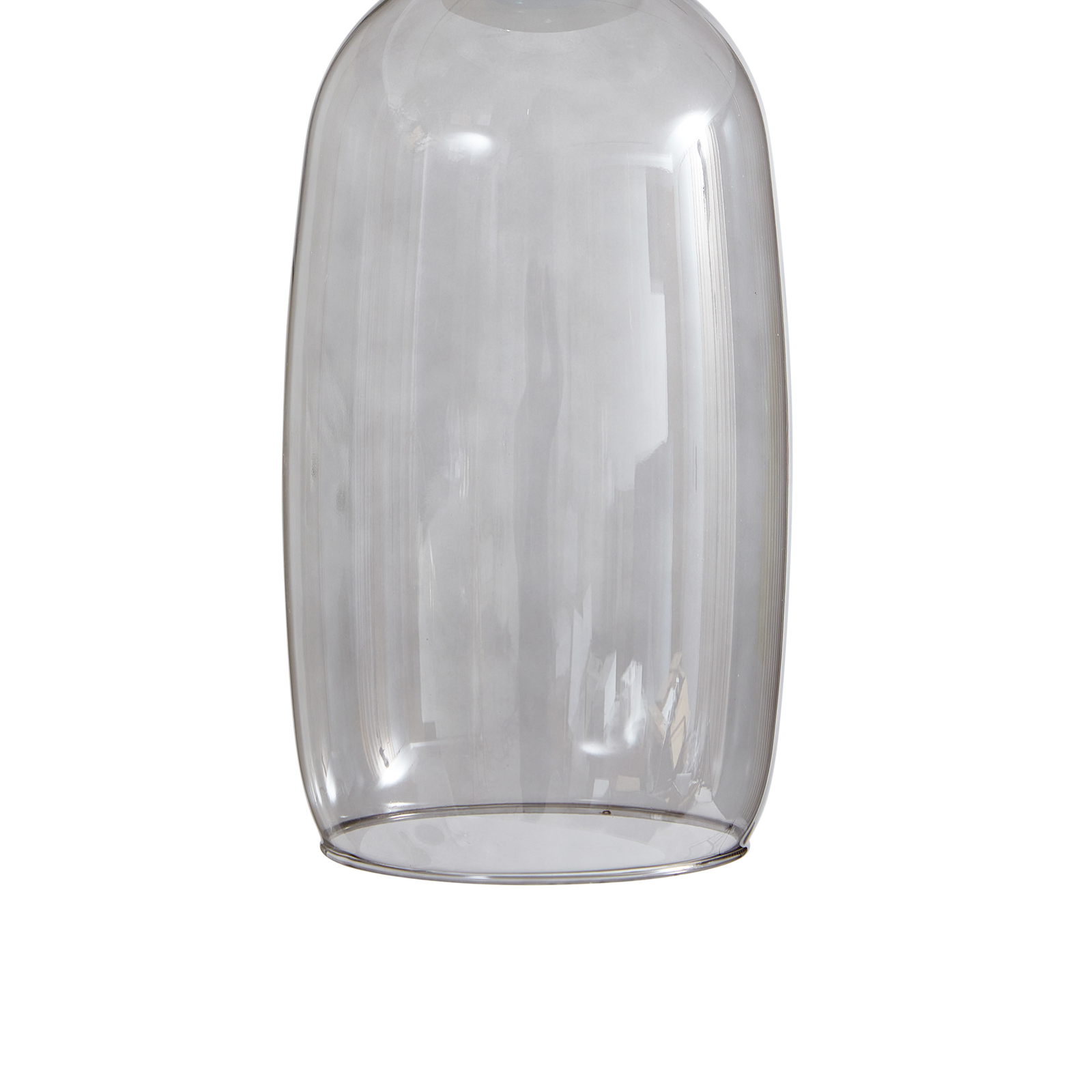 Lucande LED hengelampe Fay, lys grå/lys blå, glass, Ø 15 cm