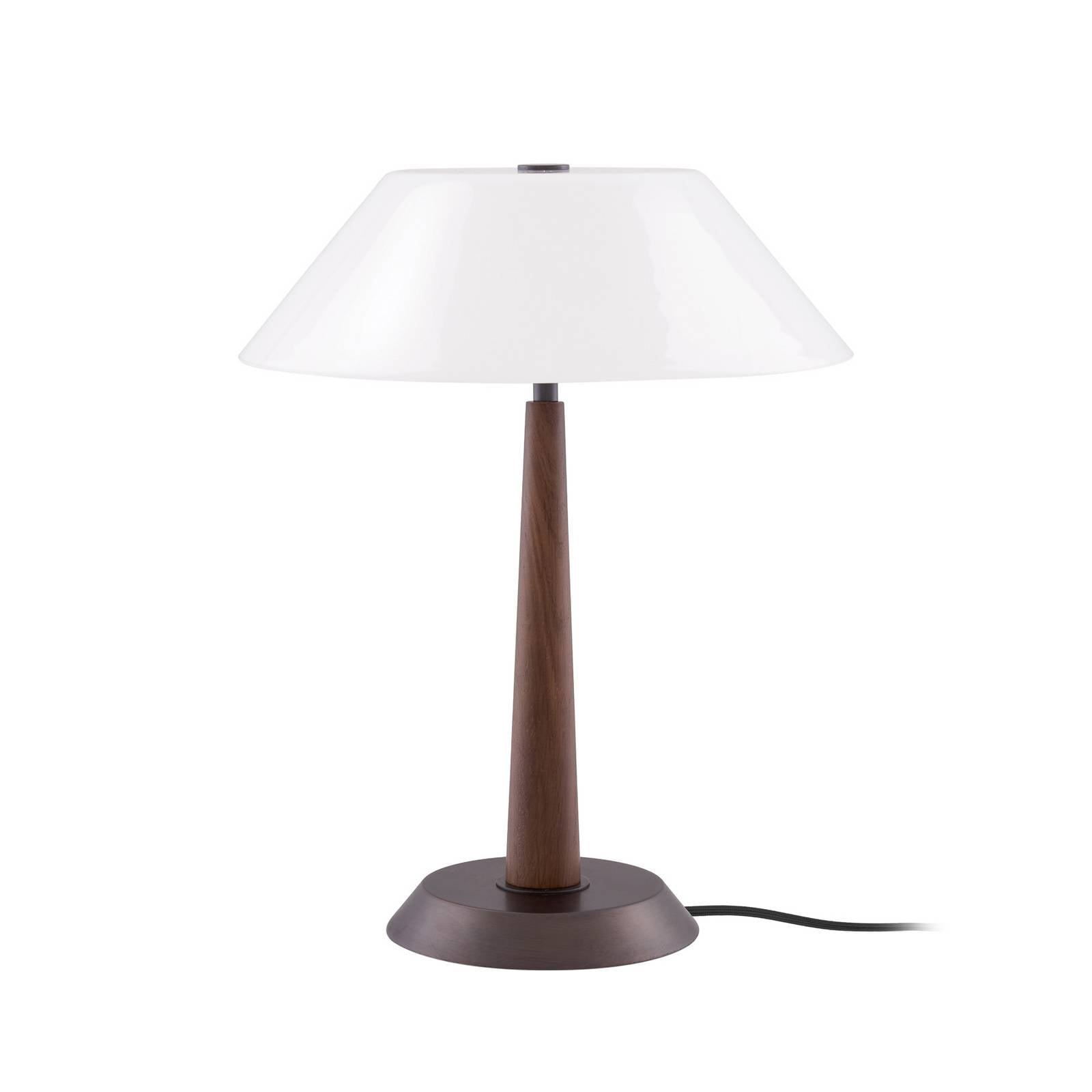 Globen Lighting Tischlampe Ligna Höhe 39cm weiß/bronze/eiche