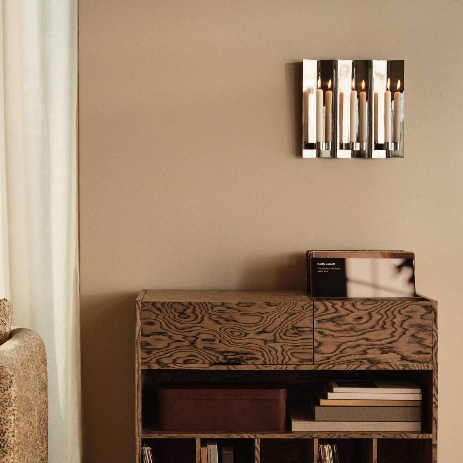 Eddy Wand-Kerzenleuchter, poliert, 3-flammig - ferm LIVING