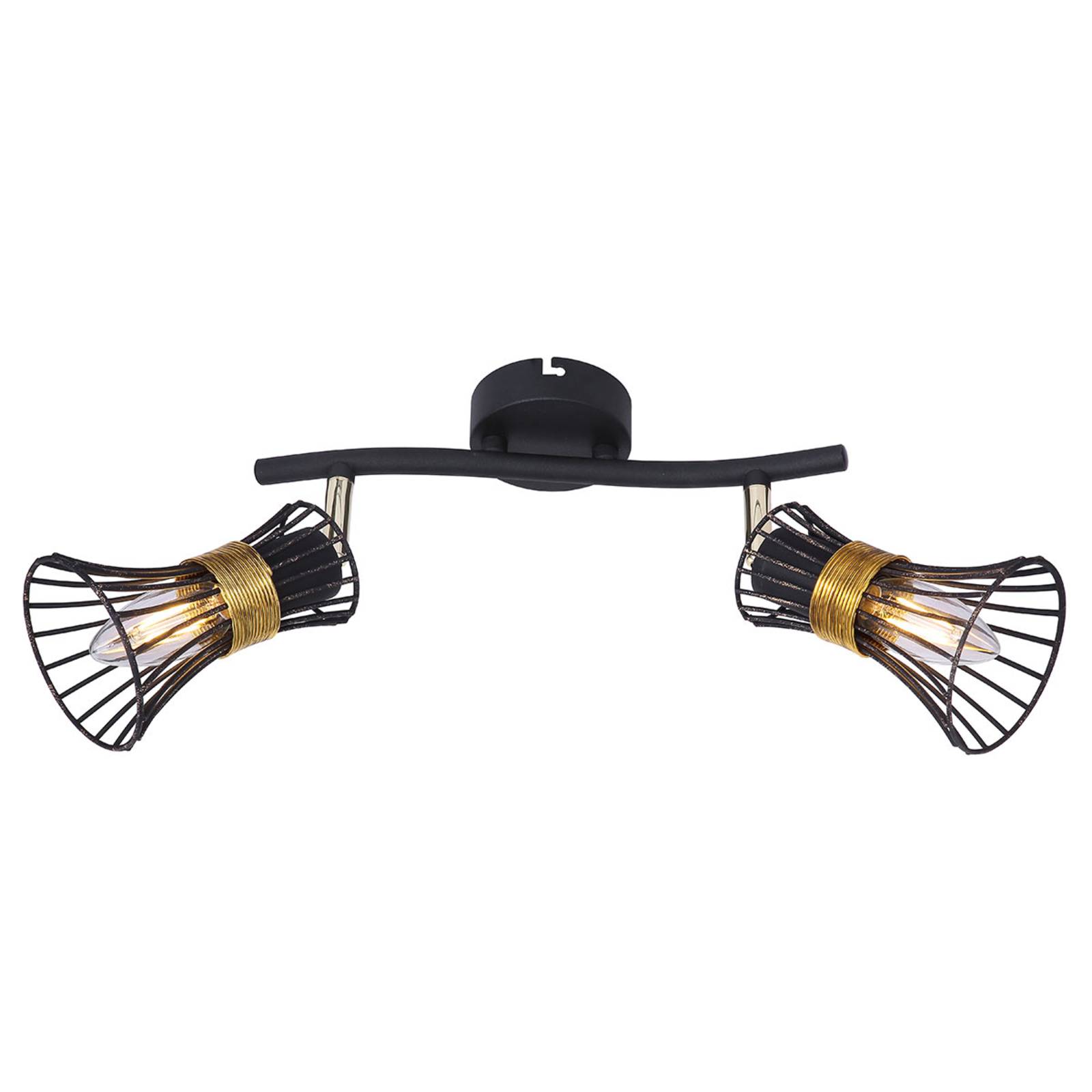 Lampa sufitowa 54814-2 z klatkowymi kloszami 2-pkt