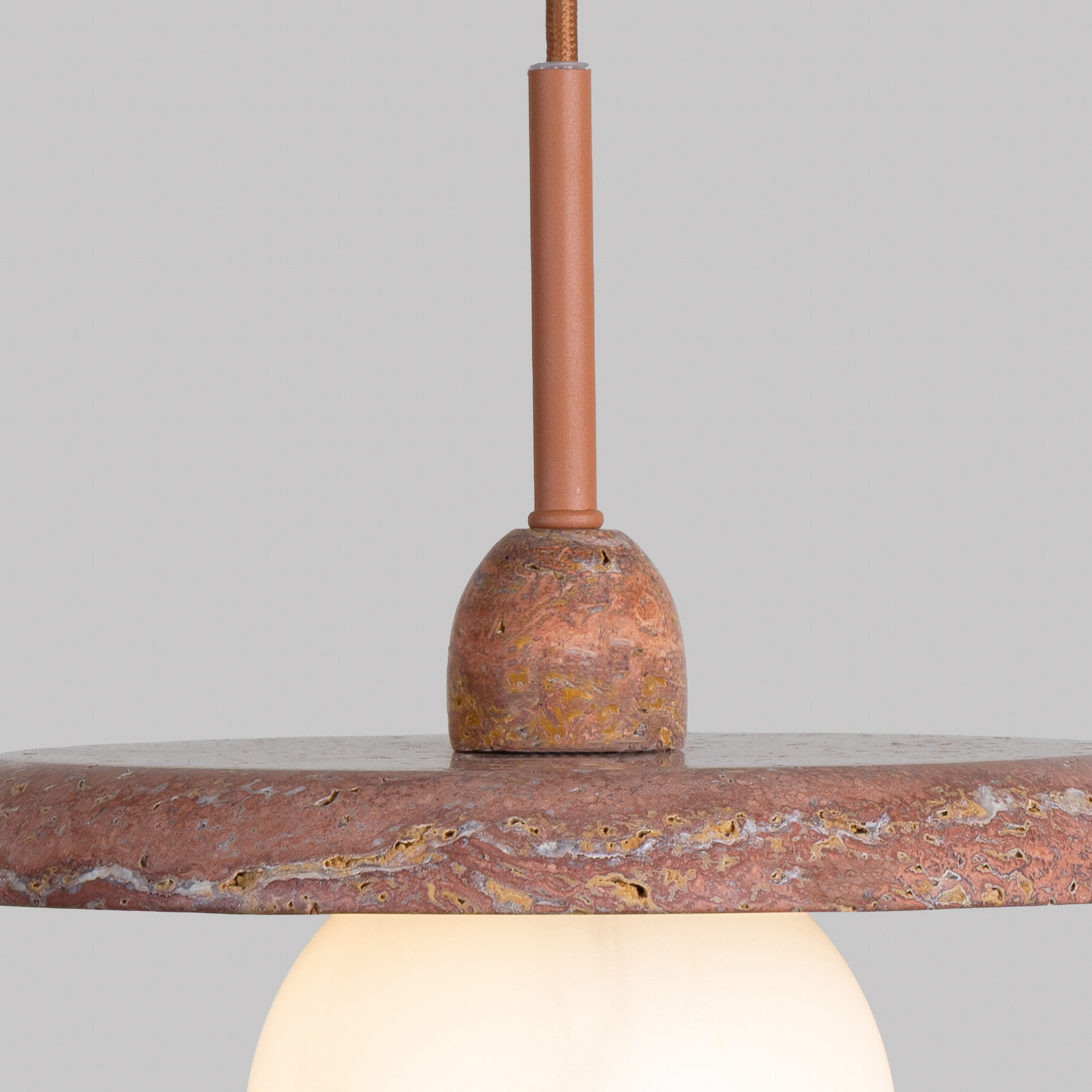 IT'S ABOUT ROMI – żyrandol Tivoli, Ø 25 cm, kolor terra, trawertyn