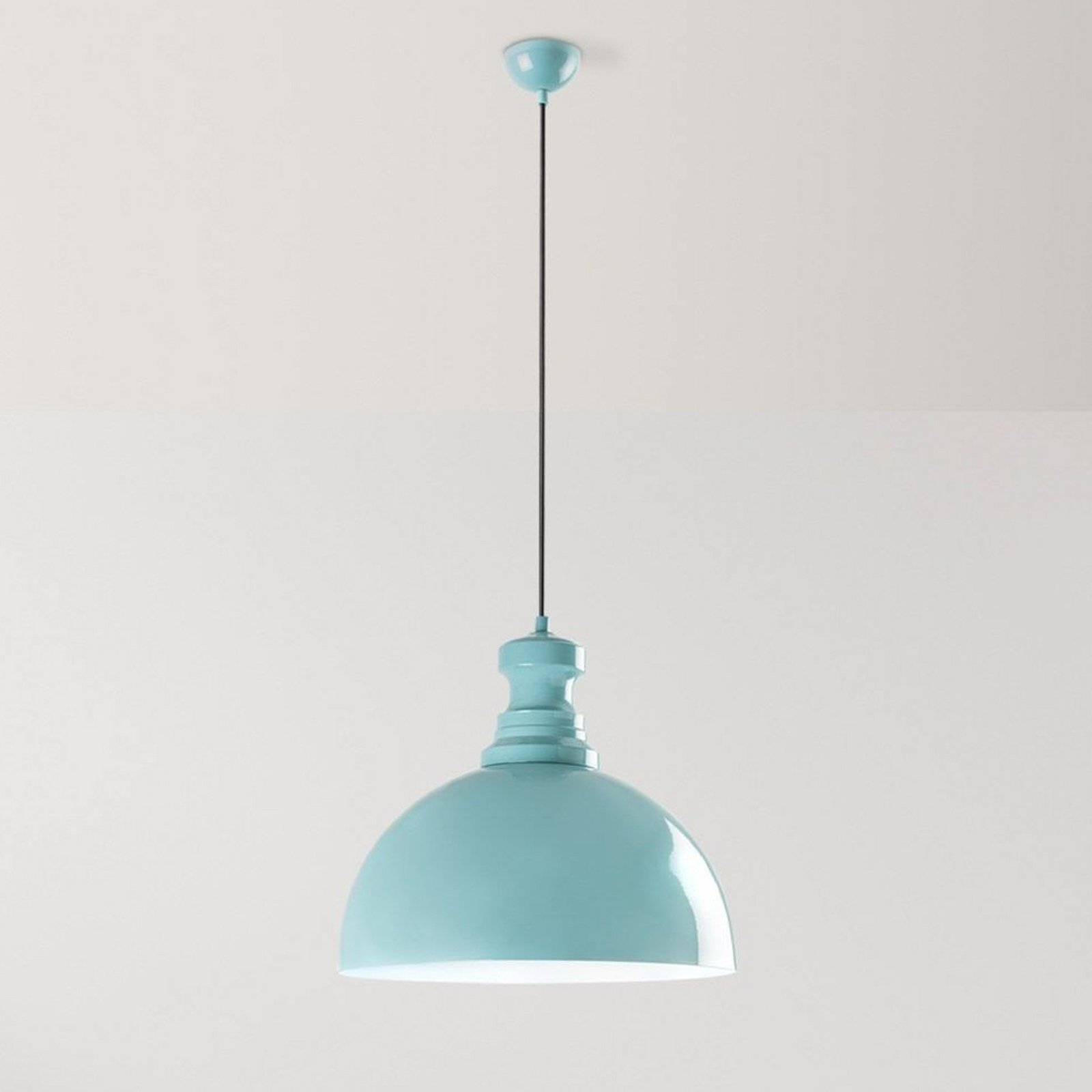 Висяща лампа Kure, тюркоаз, метал, Ø 40 cm E27