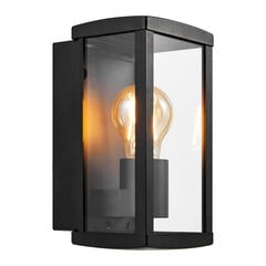 Aplique de exterior Luchy, farol, negro, metal, E27