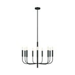 Lustre Brianna, preto, Ø 84 cm, 9 lâmpadas, metal - FEISS