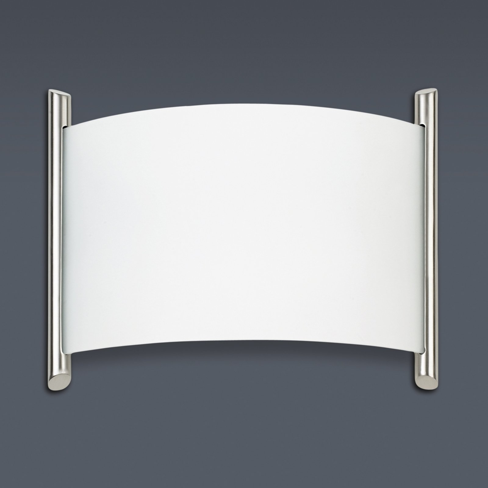 LEDS-C4 Wall light NIZA with satin glass, for Living / Dining Room, opal glass, steel, E27, 60 W, energy efficiency: A++, W: 31 cm, H: 25 cm