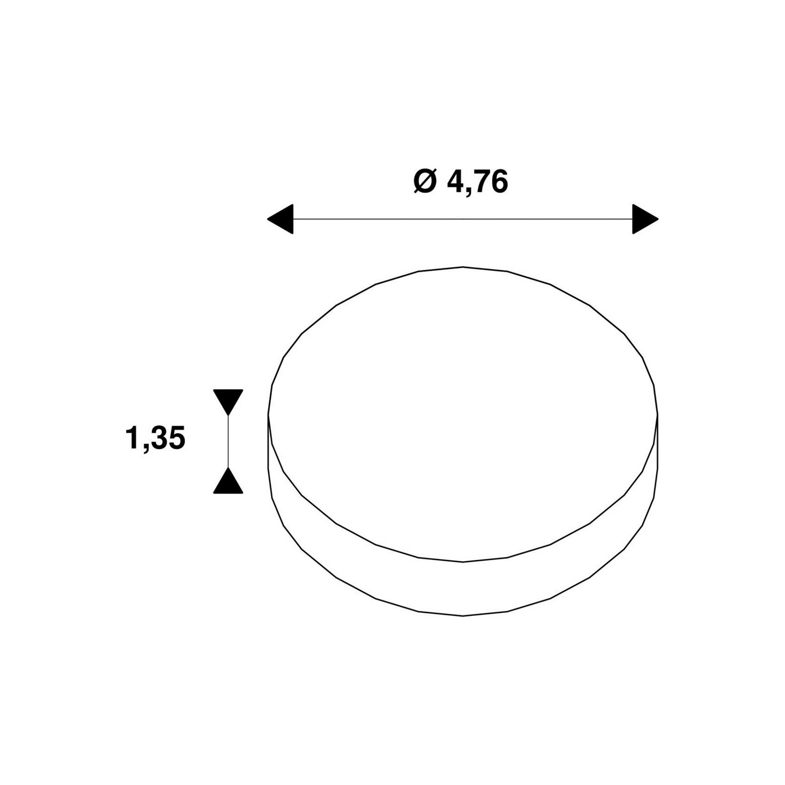SLV decorative ring Noblo, white, Ø 5 cm, plastic