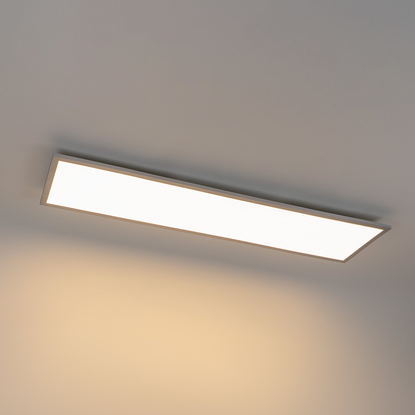 Arcchio Lysander LED-Panel, CCT 119cm 58W, silber