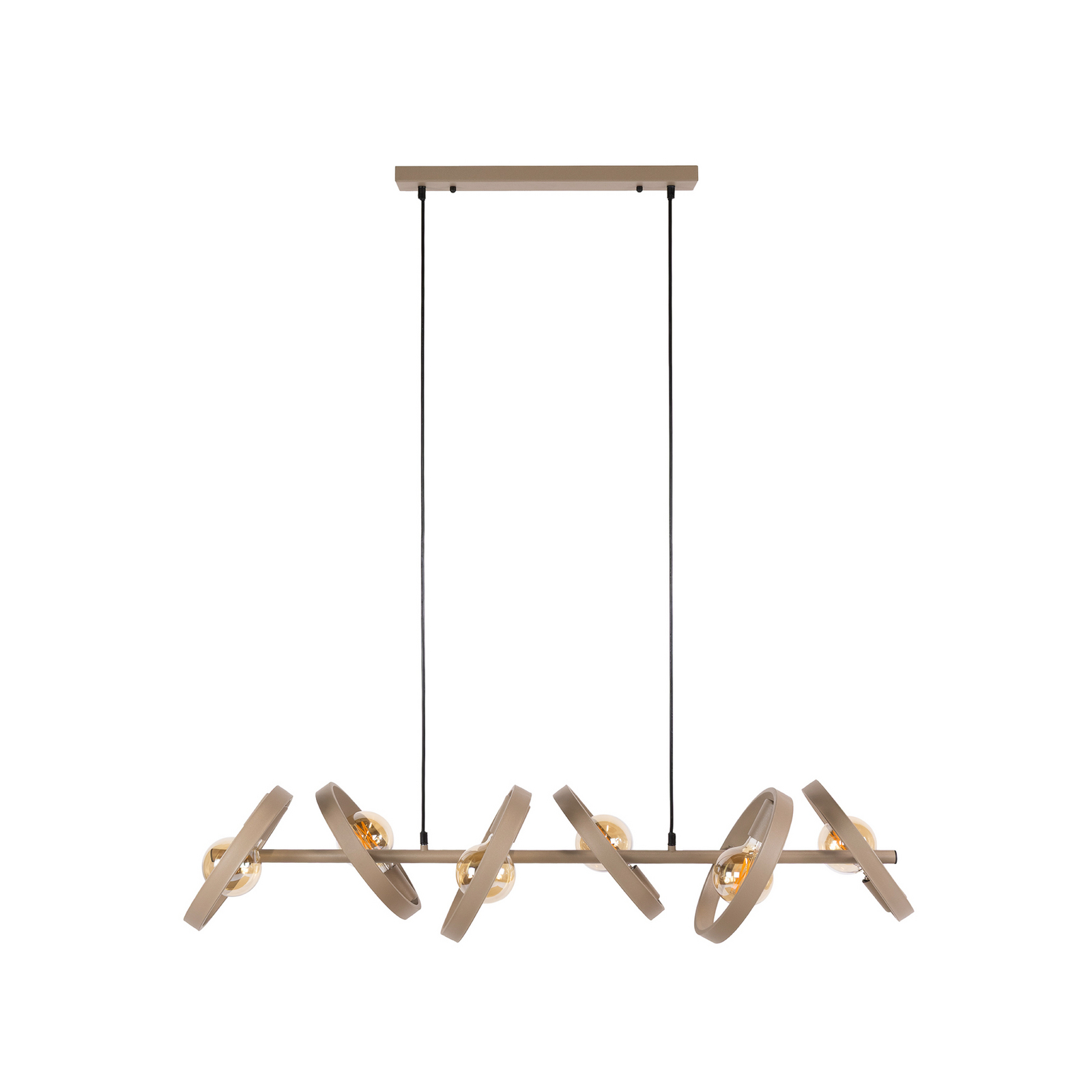 Pendelleuchte Hover, beige, Metall, 6-flammig, E27, 120 cm Pendelleuchte Hover, beige, Metall, 6-flammig, E27, 120 cm