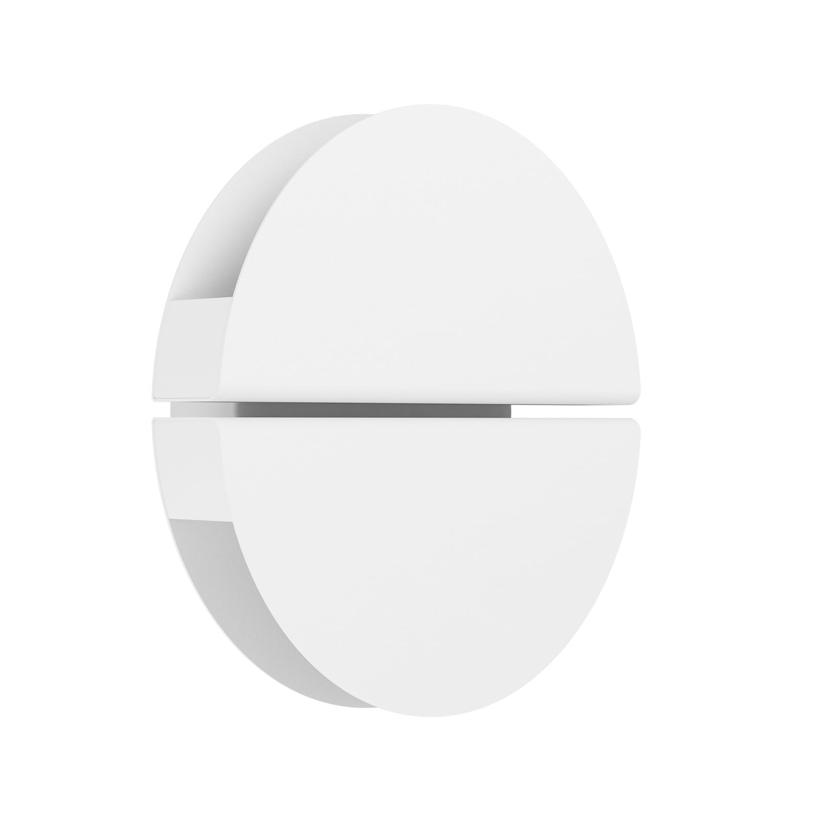 LED vanjska zidna svjetiljka Vascella, bijela, Ø 18 cm, metalna