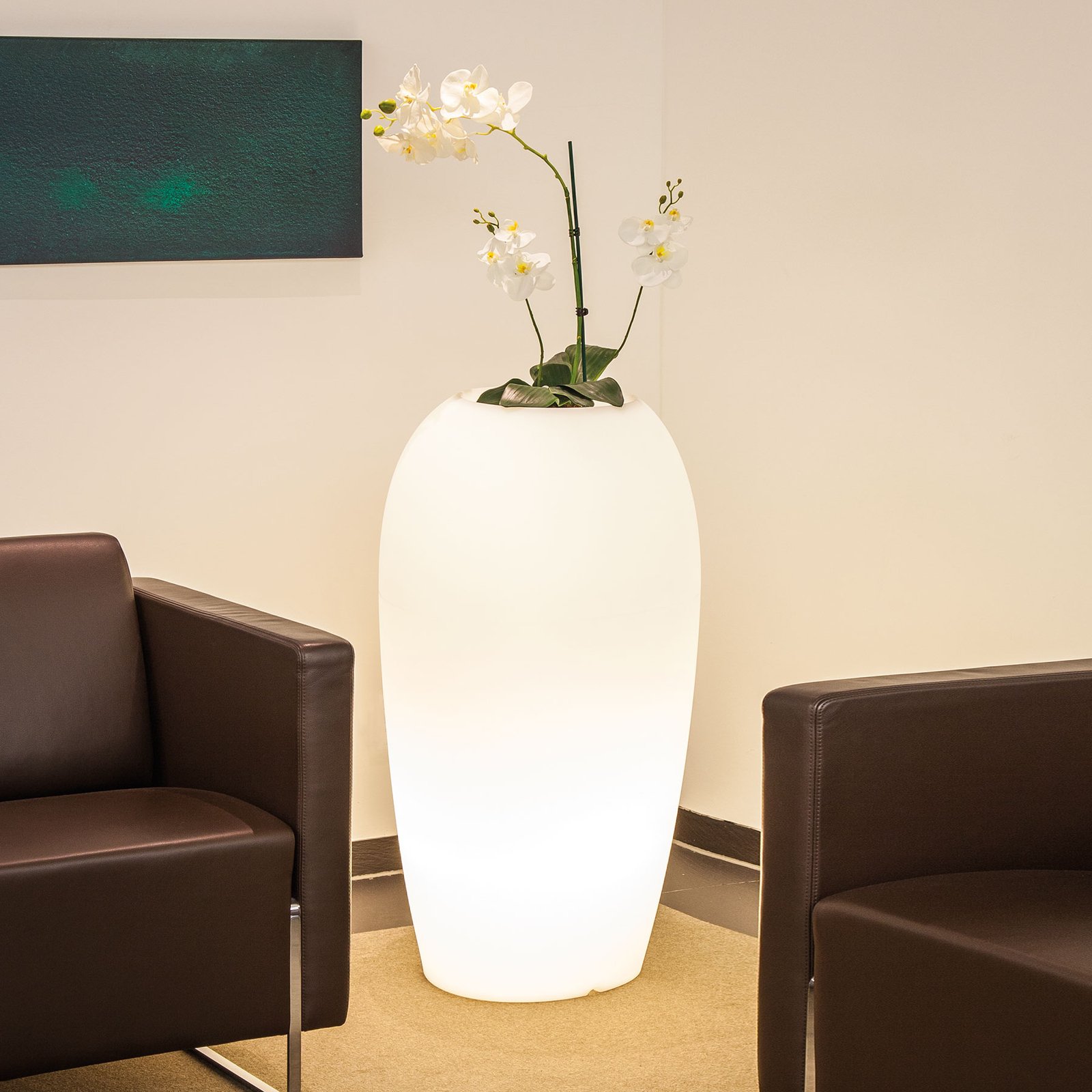 Storus V dekorativ lampa planterbar vit genomskinlig