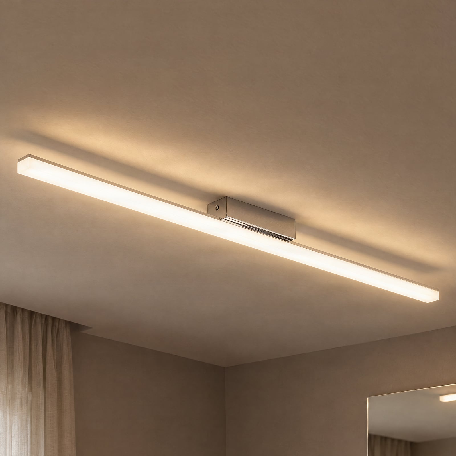 Levke LED Ceiling Lamp IP44 White/Chrome - Lindby