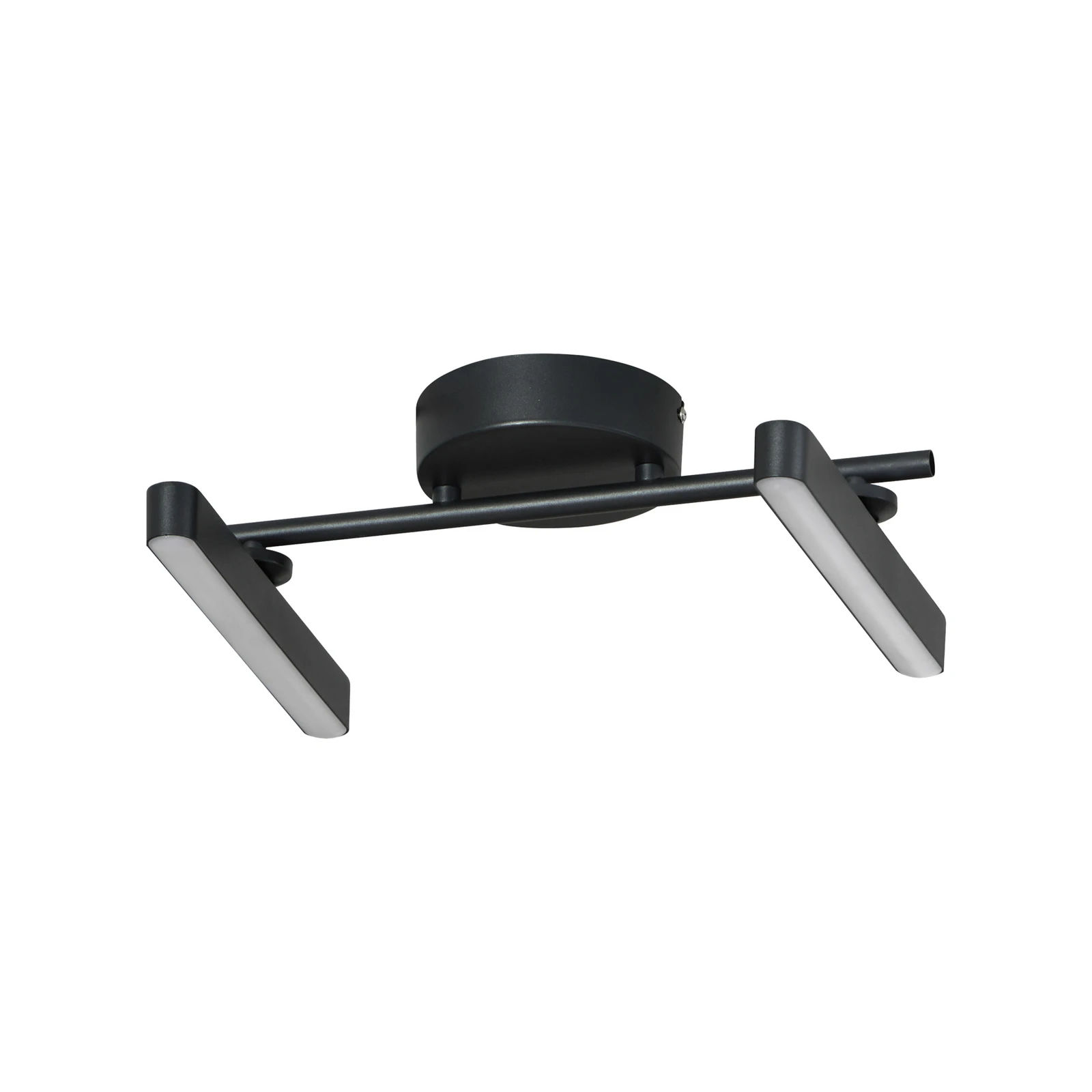 Lindby plafonieră LED Eldrin, 2 becuri, negru, bandă de lumină