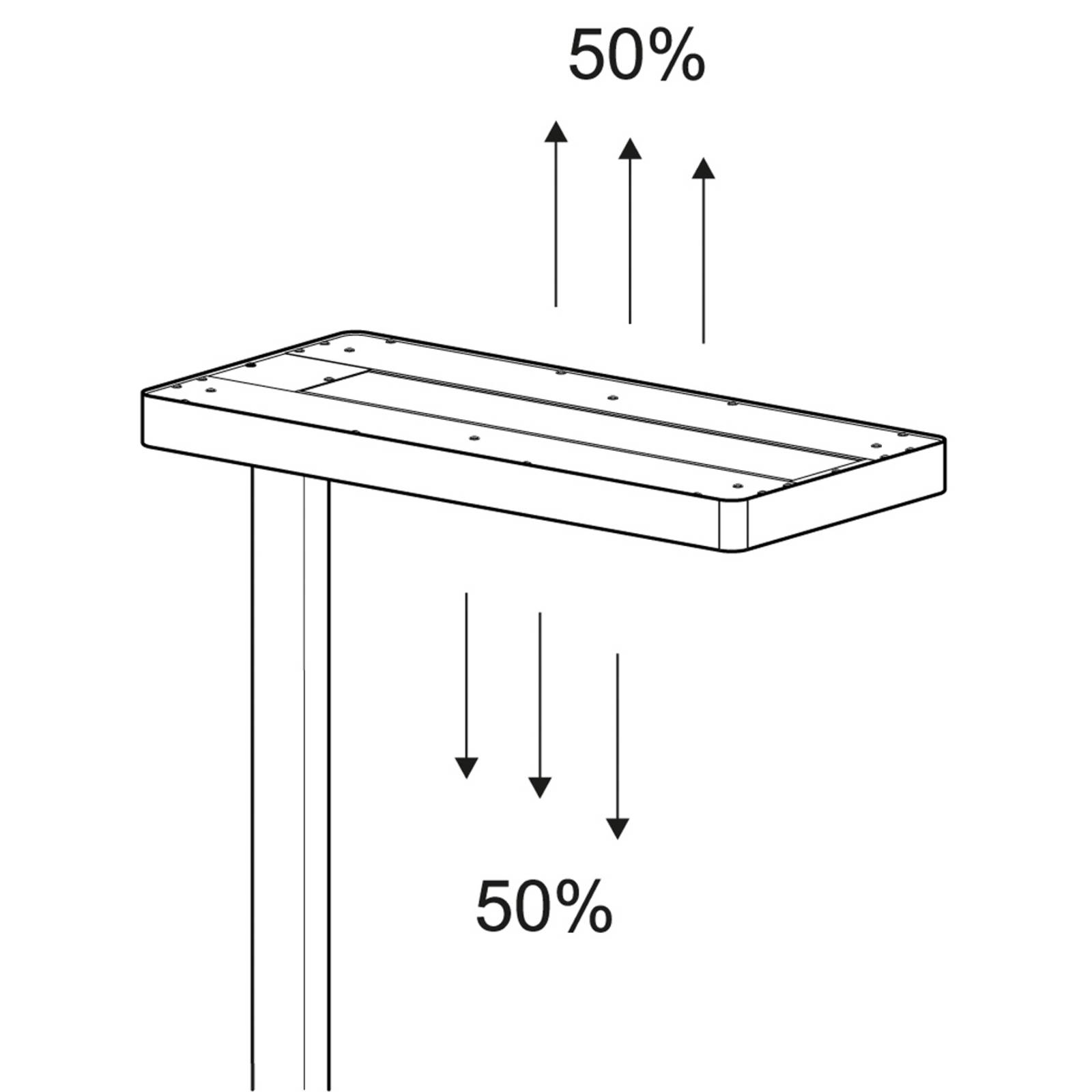 Maul LED kantoor vloerlamp MAULjaval, dimbaar, wit, voor werkkamer / kantoor, aluminium, 80 W, B: 30 cm, H: 196 cm