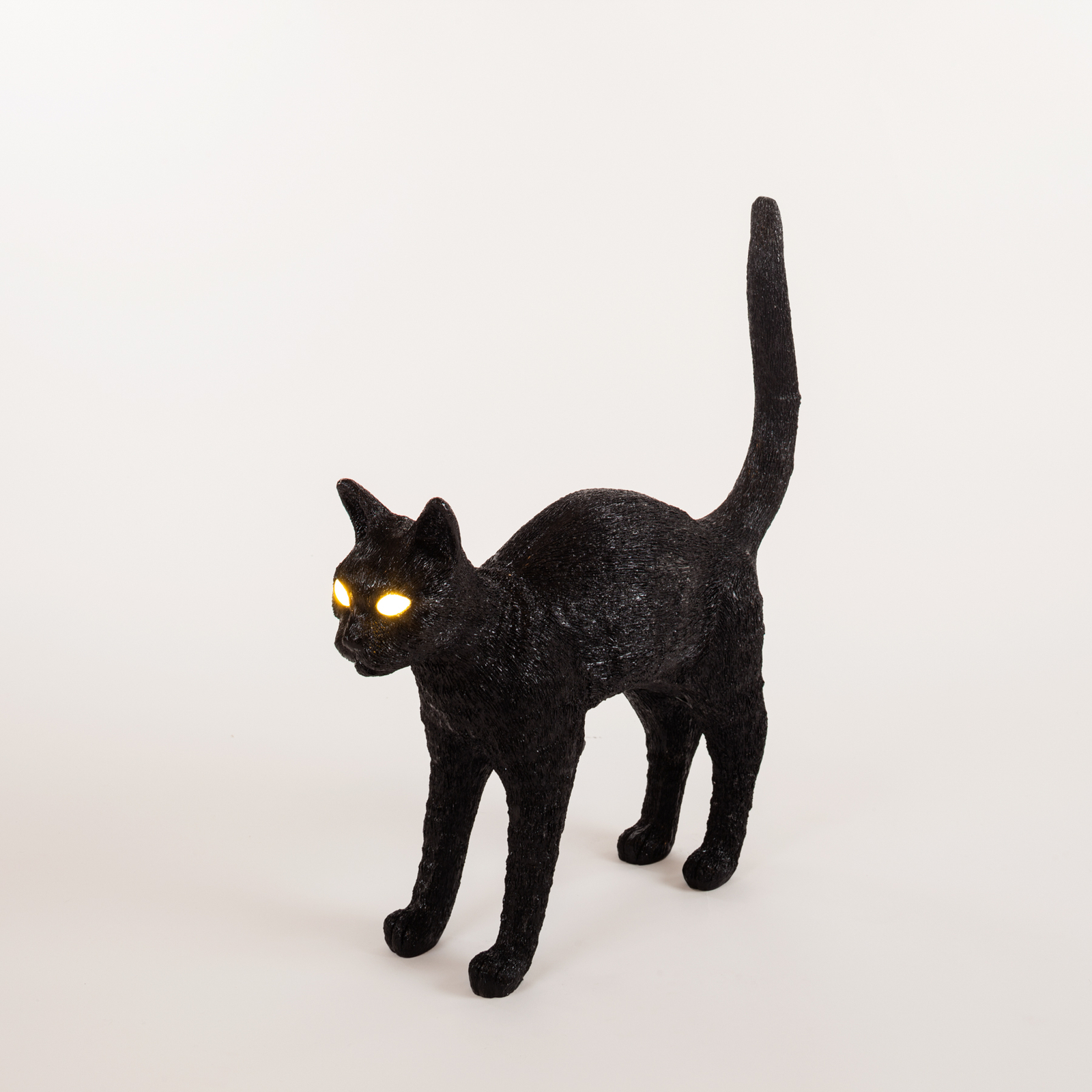 SELETTI Jobby the Cat LED-Deko-Tischlampe, schwarz