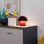 Lindby LED dobíjecí stolní lampa Nevijo, červená, USB, dotykový stmívač