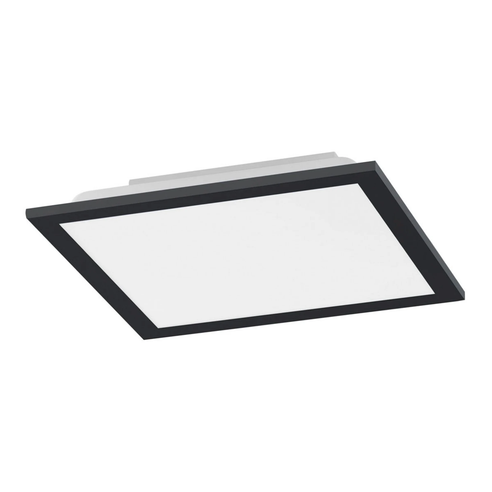 Plafón LED Flat, CCT, negro, 29 x 29 cm