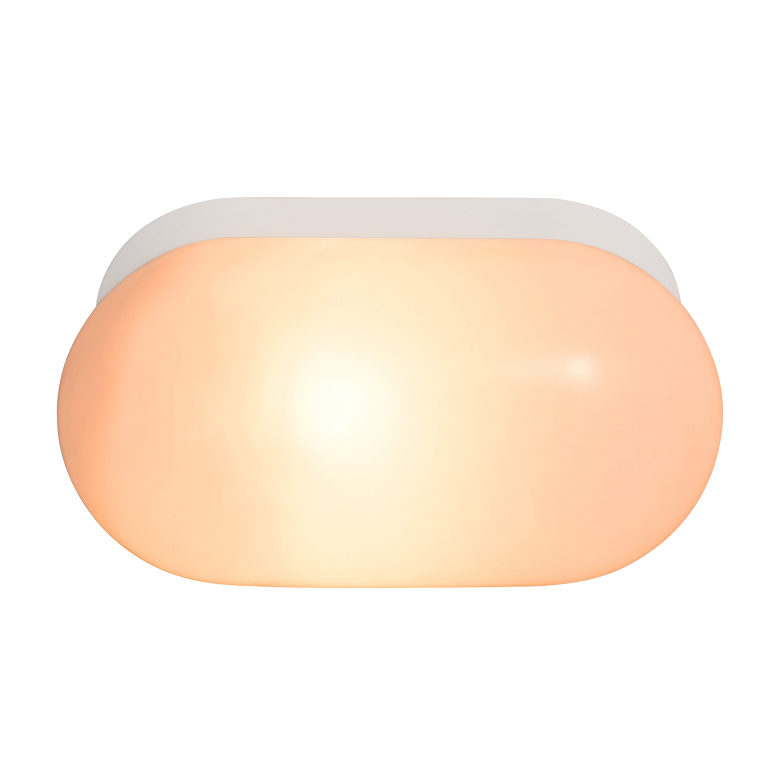 Foam væglampe i oval form med IP44, hvid