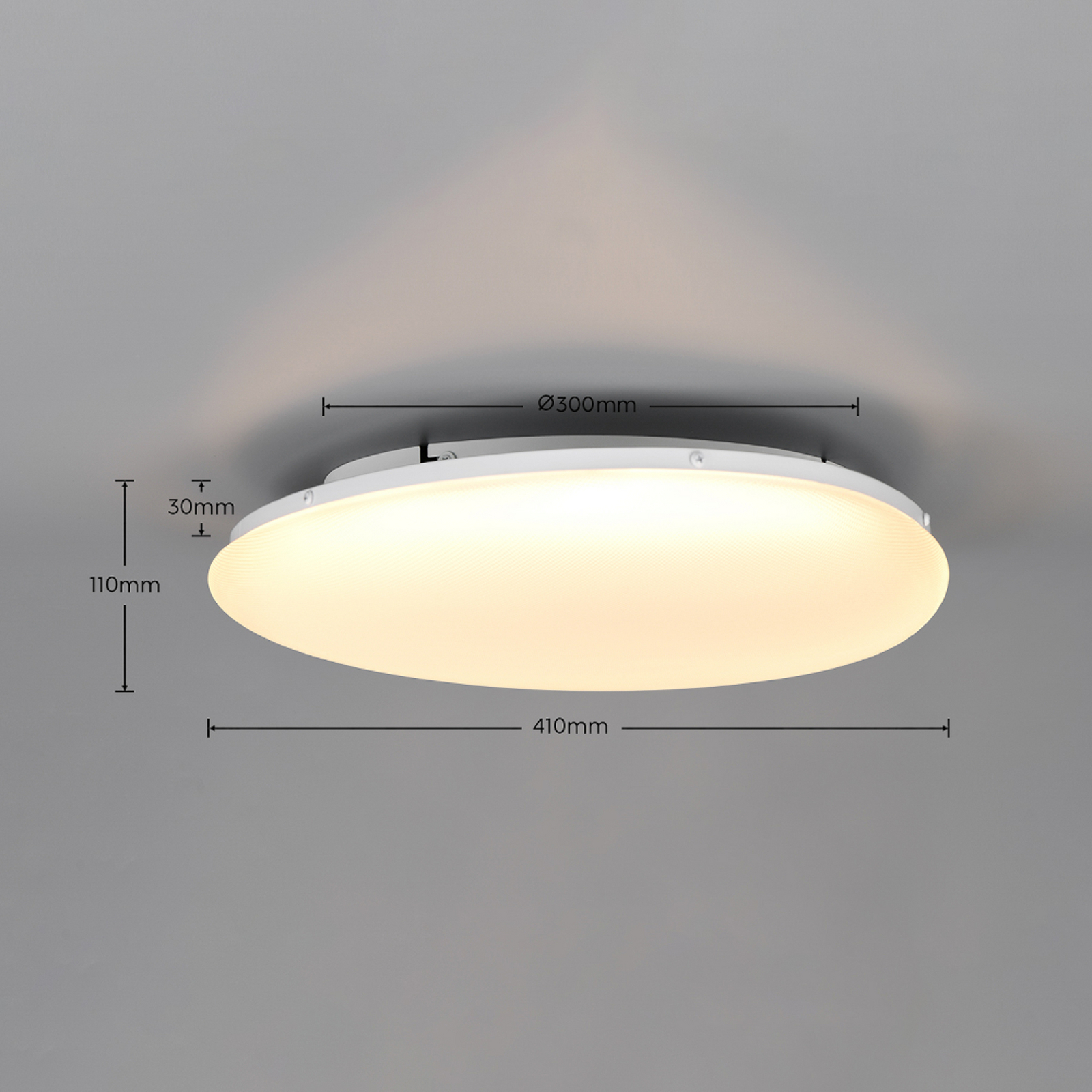 Ozera LED plafondlamp, lengte 55 cm, wit, kunststof, CCT Ozera LED plafondlamp, lengte 55 cm, wit, kunststof, CCT