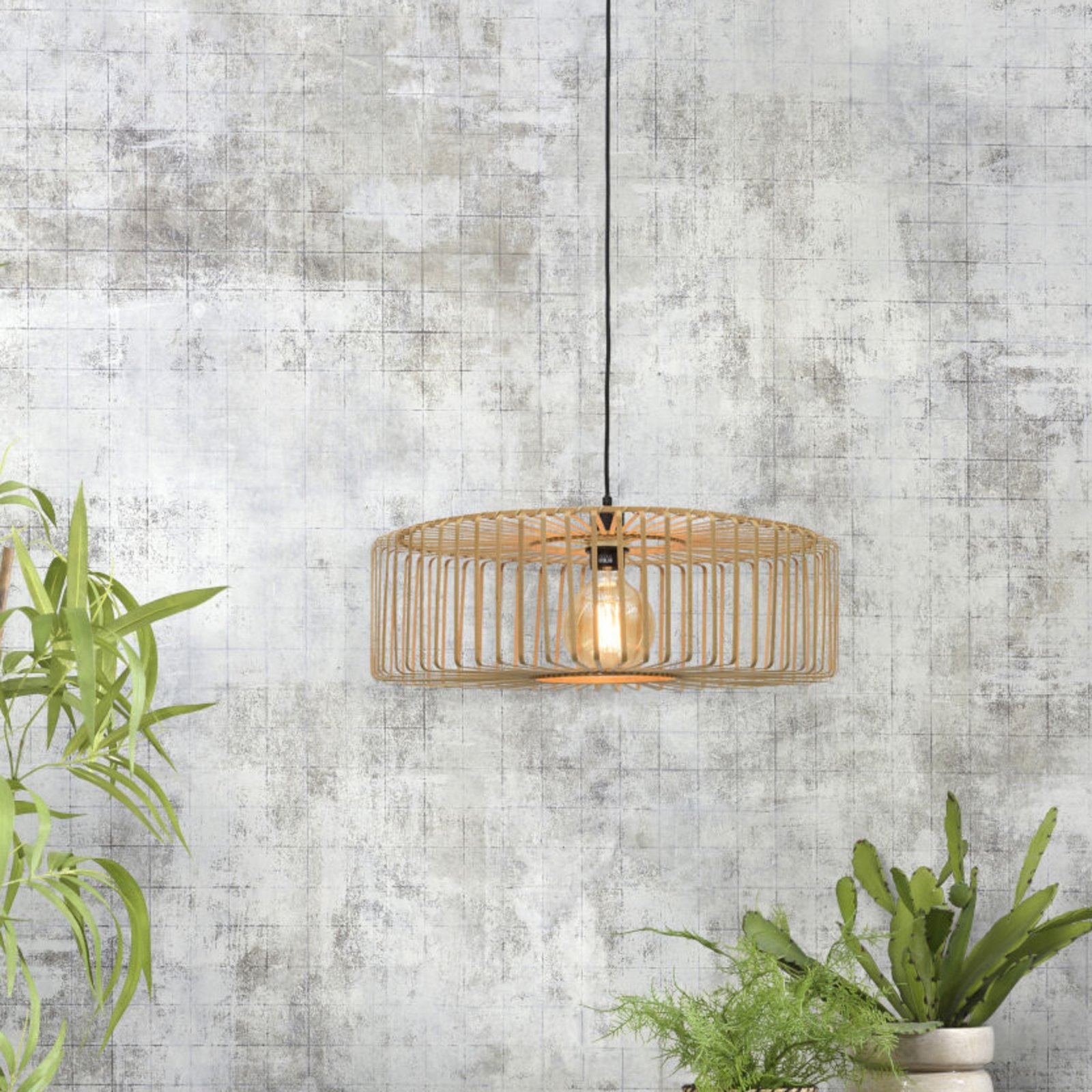 GOOD & MOJO Bromo pendant light made of bamboo Ø 60cm