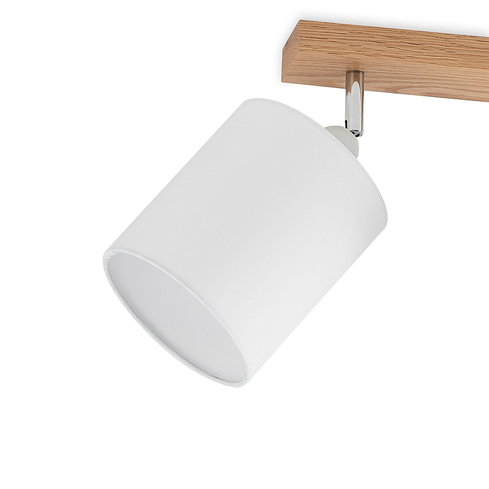 Lindby Deckenstrahler Imarin, 81 cm, weiß, 4-flammig, Holz