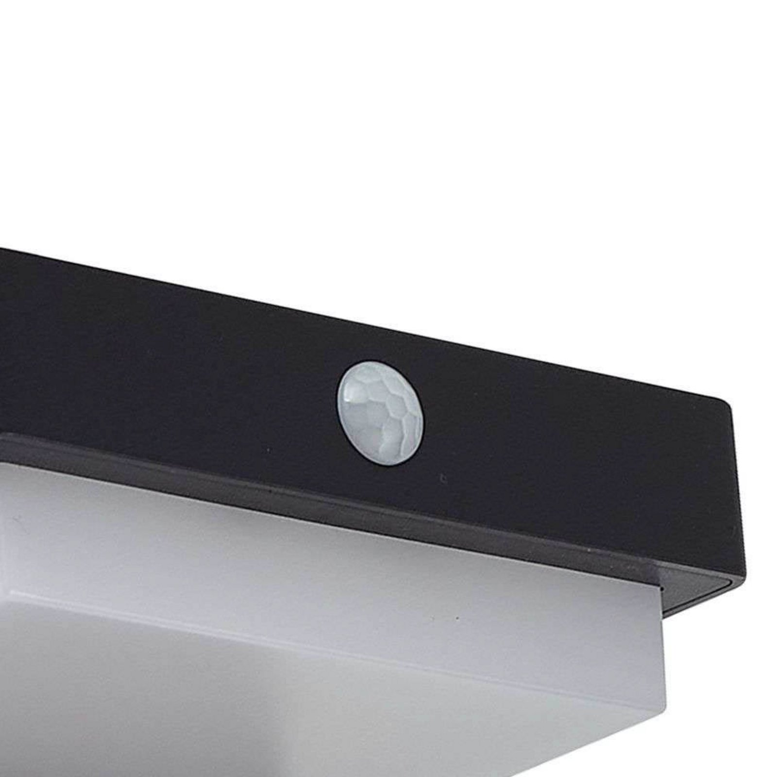 Eleazer LED Célula solar Aplique de Pared w/Sensor Negro - Lindby