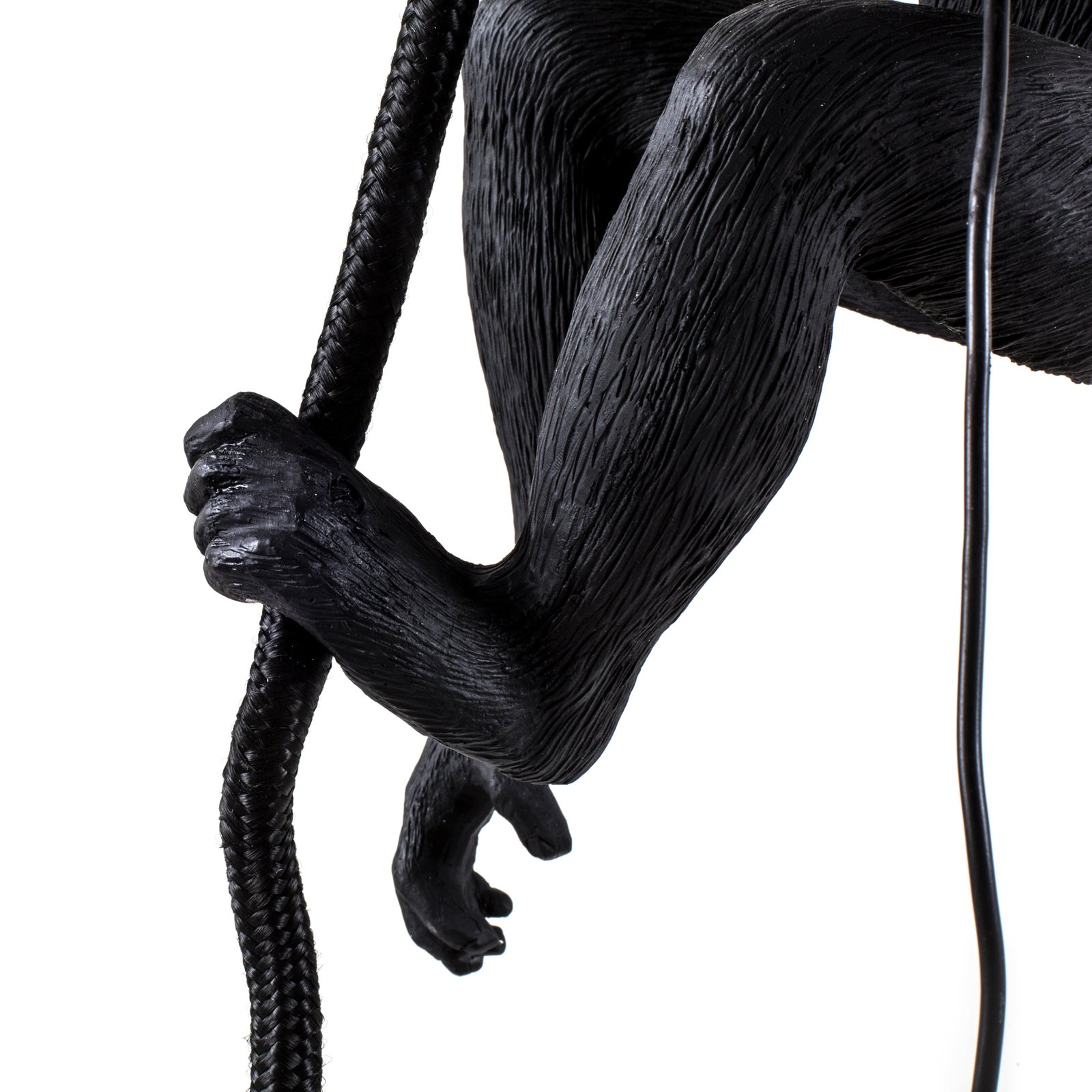 Monkey With Rope Outdoor Pendant Black - Seletti