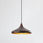 Hängeleuchte Barek, schwarz/gold, Ø 34 cm, Metall, E27