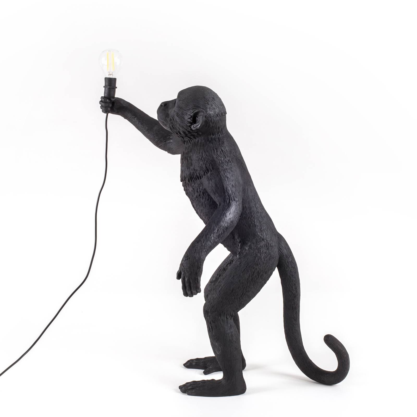 SELETTI LED deko terasové světlo Monkey Lamp stojící černá