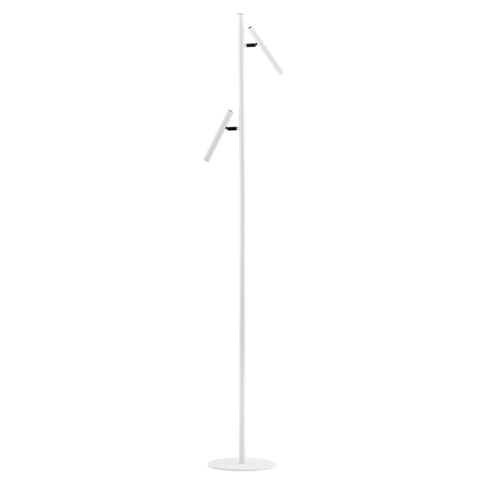 LED-Stehleuchte Streak, 2-fl. mit Dimmer, weiß