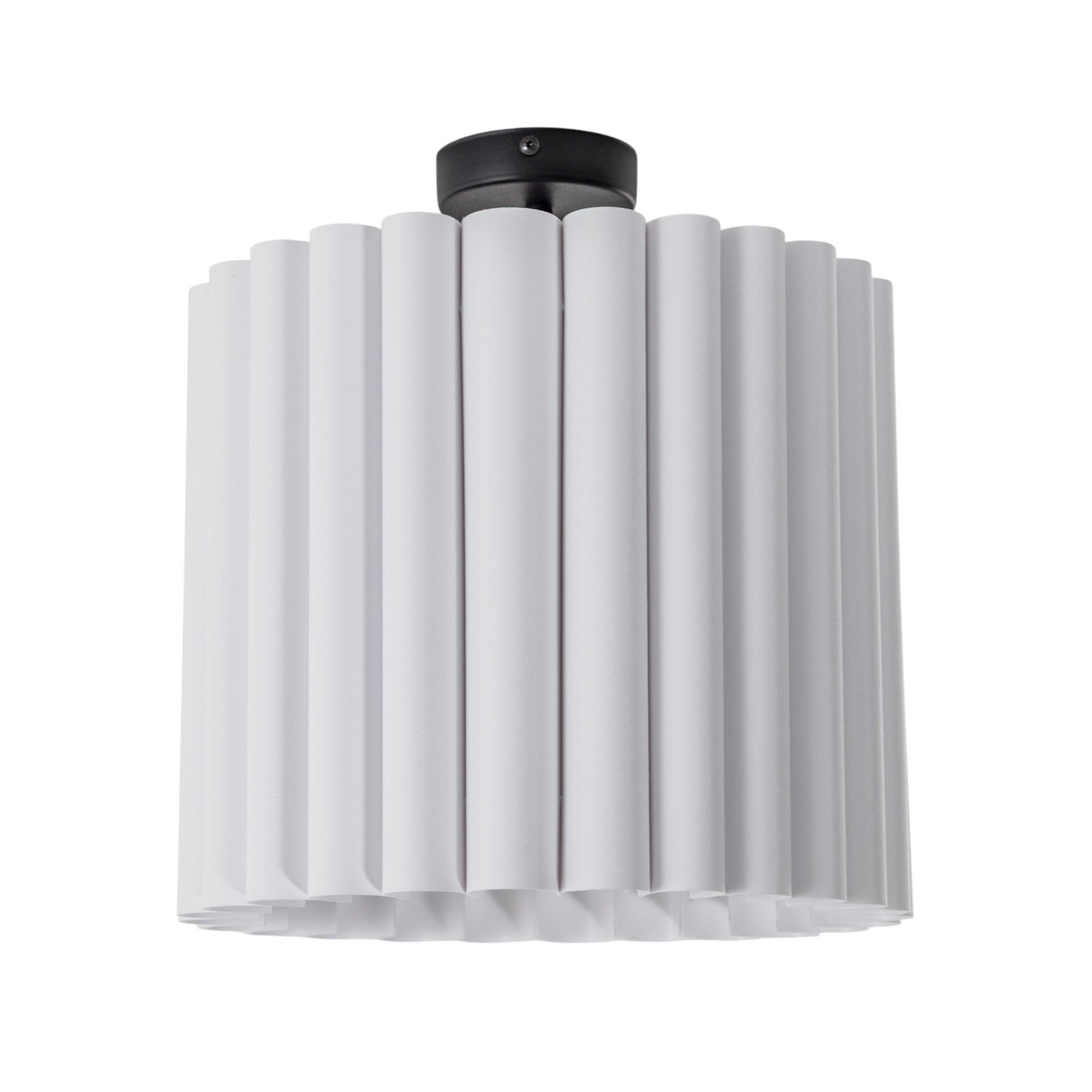 Plafoniera Aria, bianca, microfibra, E27