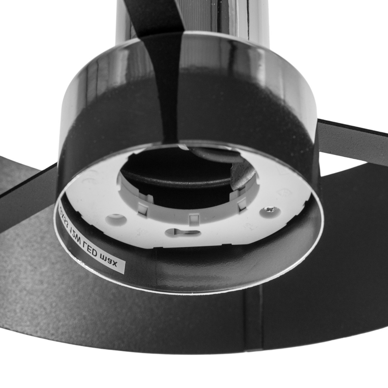 Lampă suspendată Rif Lux, negru/argintiu, Ø 25 cm, oțel Lampă suspendată Rif Lux, negru/argintiu, Ø 25 cm, oțel