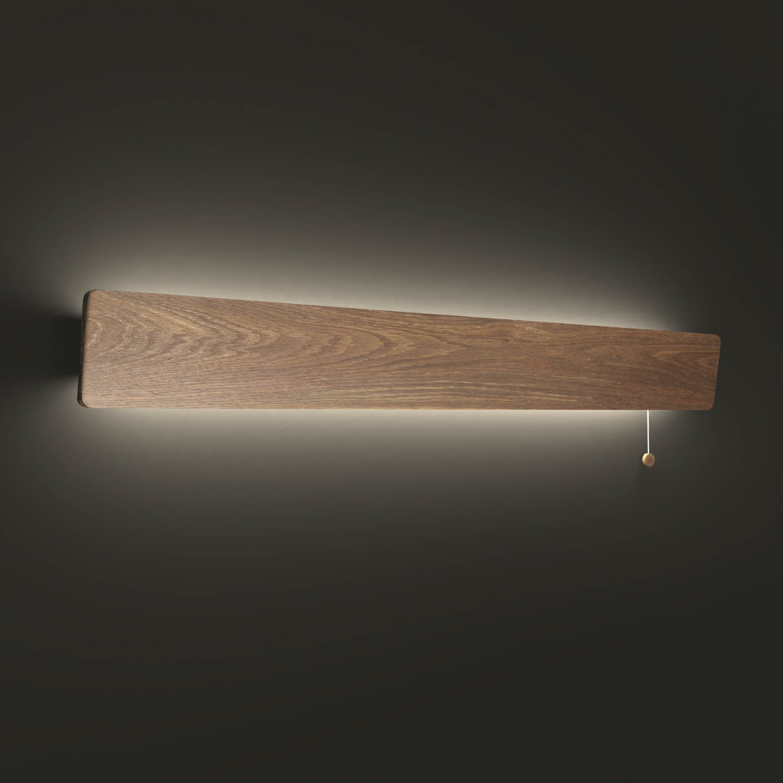 Nástenné LED svetlo Oslo, šírka 98 cm, svetlý dub