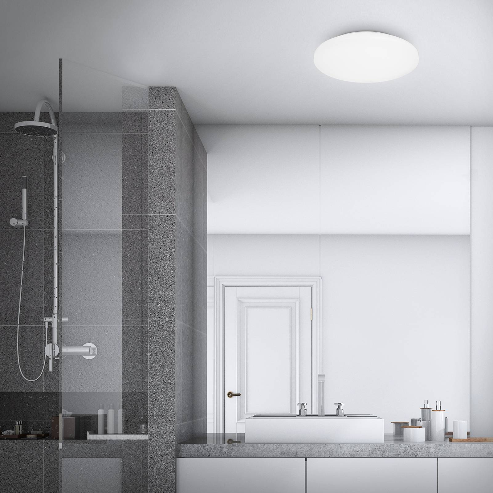 Briloner LED-taklampa Case för badrummet 3 000 K Ø 40cm