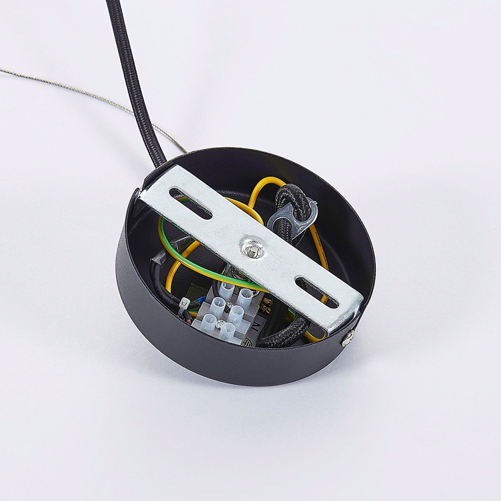Jusra 1 Pendelleuchte Black - Lindby